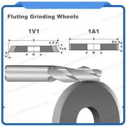ZY 1V1 1A1 Fluting Grinding Wheels