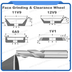 ZY 11V9 12V9 6A9 1V1 Face Grinding and Clearance Wheels